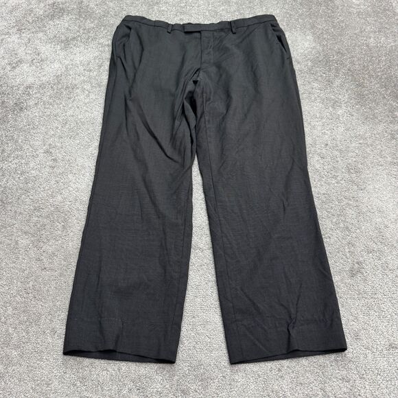 Hugo Boss The James Sharp 5 Wool Blend Dress Pants Mens 48R Dark Gray Straight - Picture 1 of 14